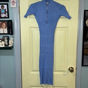 Treasure & Bond Blue Ribbed Dress